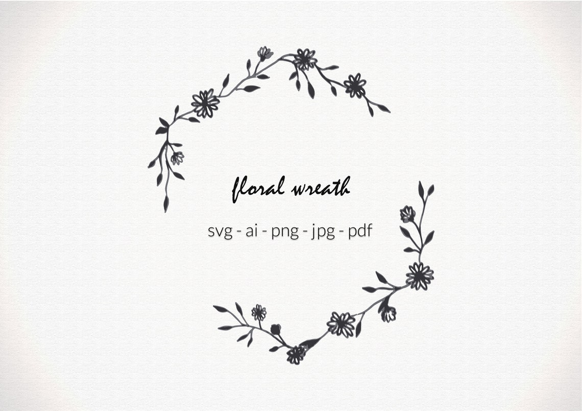 Download Floral wreath flower clip art svg ai png jpg pdf hexagon ...