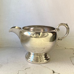 Vintage silver plated creamer Vintage silver creamer Retro creamer Vintage silver plated pitcher Small pitcher Vintage silver tableware
