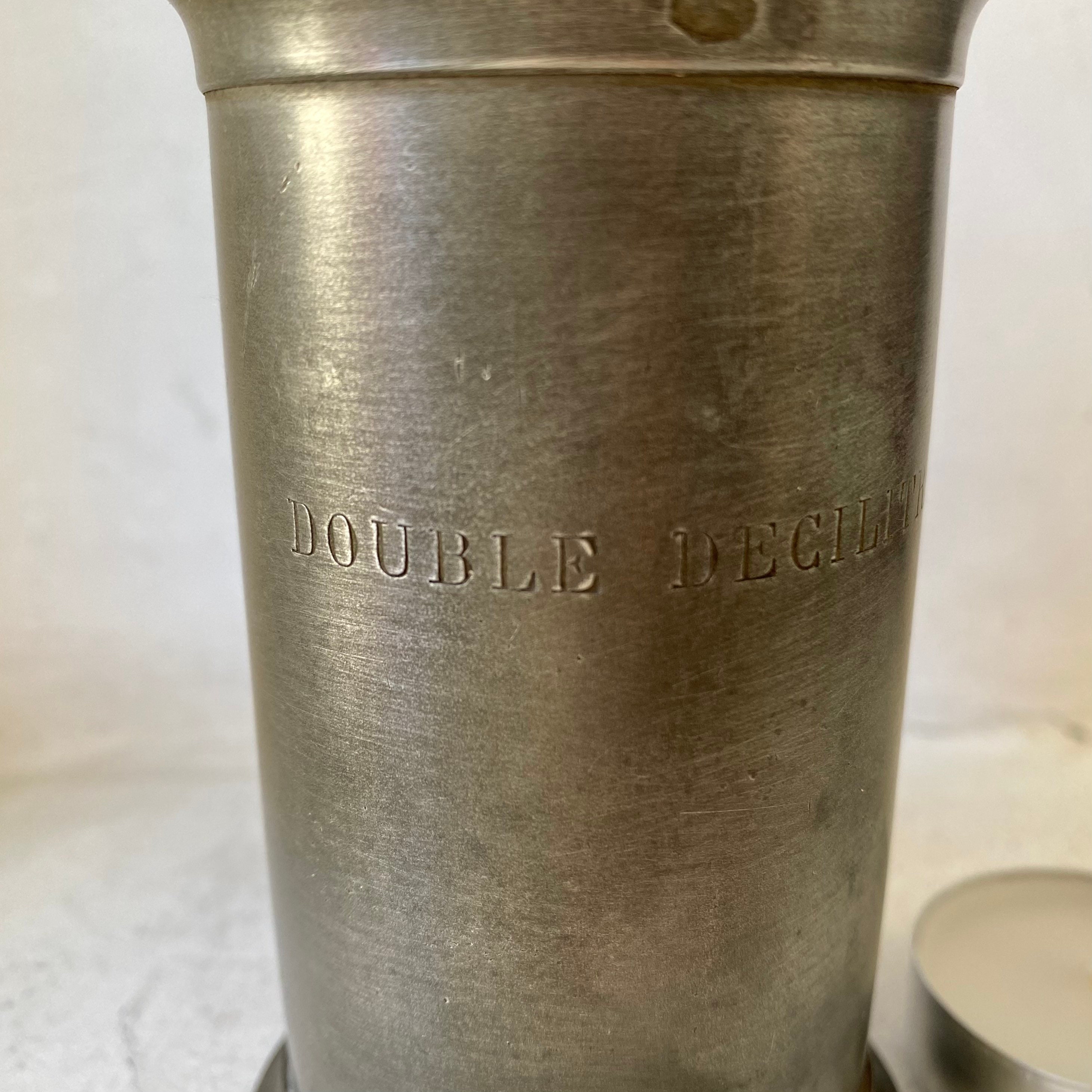 Antique 1800s French Pewter Measuring Jug Antique Measuring - Etsy