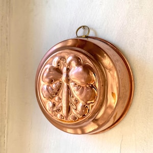 Vintage Copper Butterfly Cake Mold: Swedish Pastry Mold, Farmhouse Kitchen Decor
