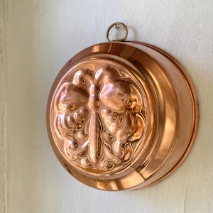 Vintage Copper Butterfly Mold: Swedish Rustic Kitchen Decor