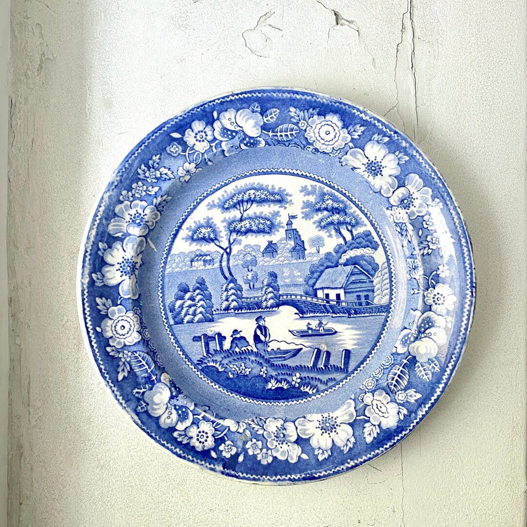 Antique Nuneham Courtenay Plate Collectible Plates Wild Rose Border