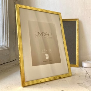 Vintage picture frames Pair of Swedish Jyden picture frames Vintage golden photo frames Metal picture frames Vintage golden frames