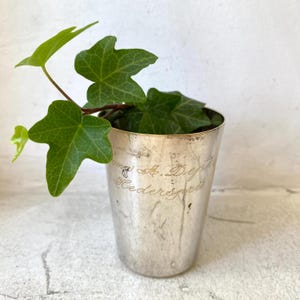 Vintage silver trophy cup Vintage nickel silver award cup Small silver cup Collectible trophy Vintage memorabilia