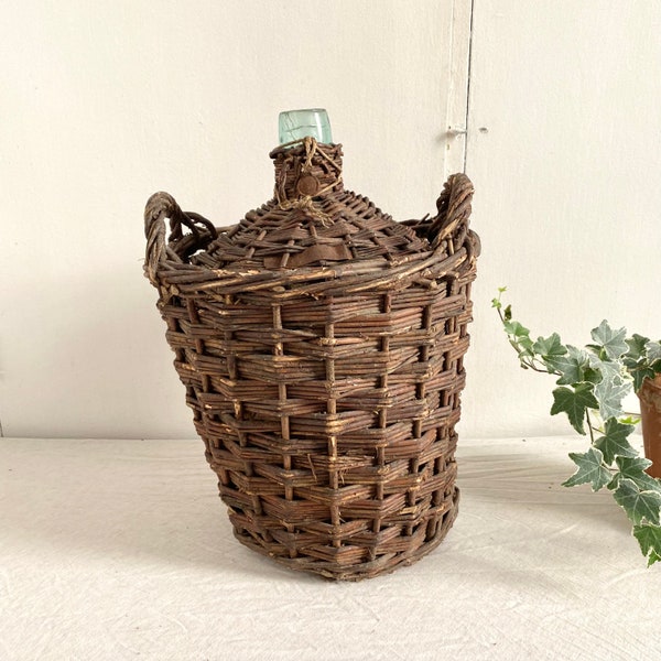 Wicker Bottle Etsy