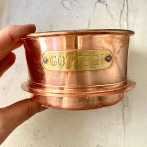 Cuenco de cobre vintage, cuenco para dulces vintage sueco, cuenco decorativo vintage, decoración de cocina vintage, decoración vintage para el hogar