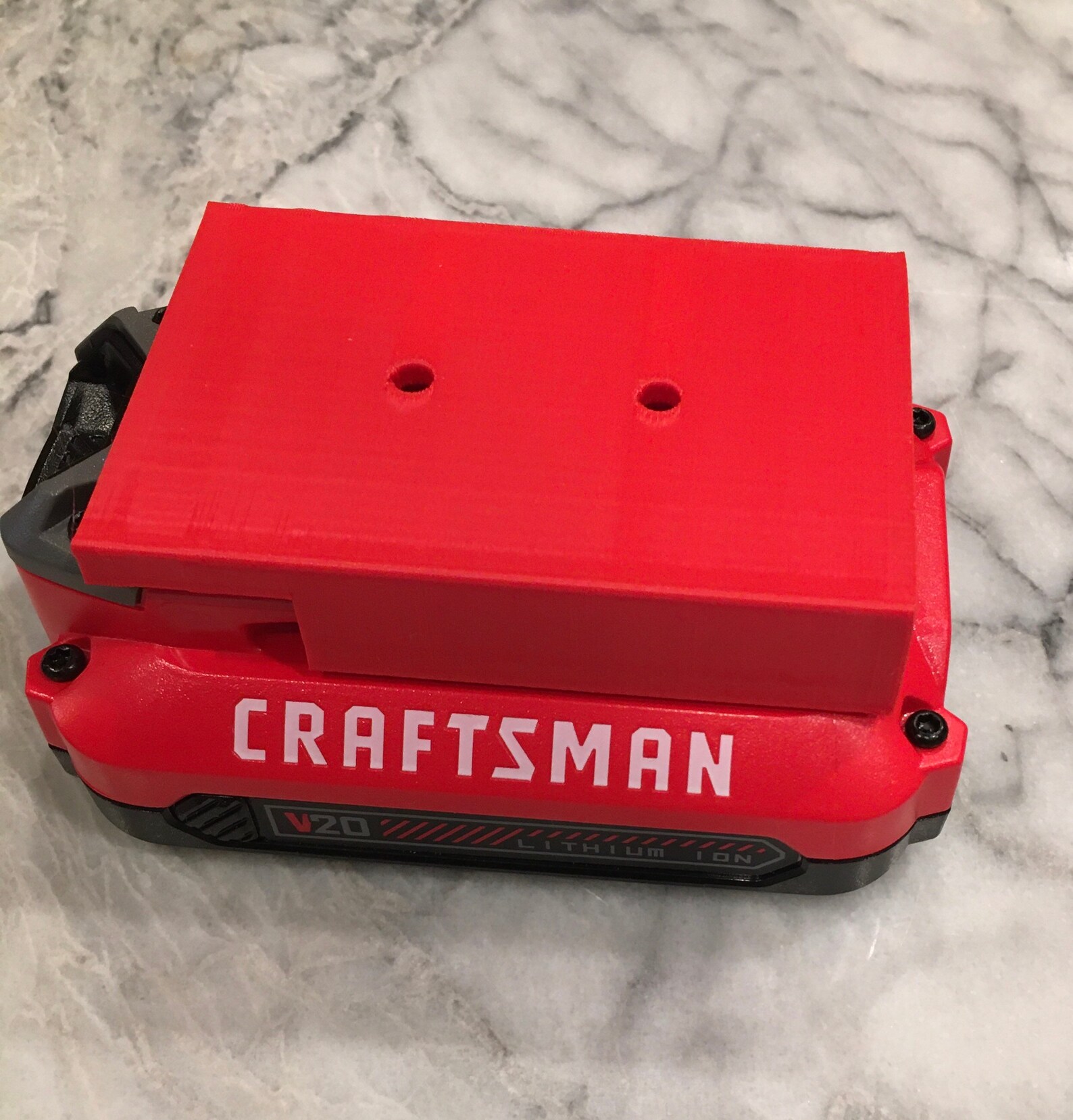 Two RED 3D Printed Battery Holders for CRAFTSMAN 20 Volt Tool Etsy