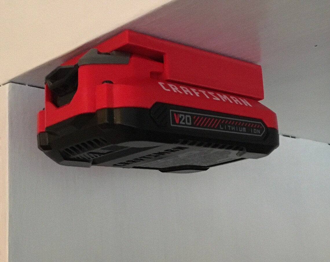 Two RED 3D Printed Battery Holders for CRAFTSMAN 20 Volt Tool Etsy