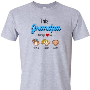 Grandma & Grandpa Custom T-Shirt, Custom Grandparents Tee, Gift for Grandma, Gift for Grandpa, Mothers Day Gift, Fathers Day Gift Ideas