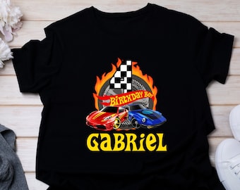 Race Car Custom Birthday T-Shirt, Custom Race Car Graphic Tee, Race Car Party, Cars Birthday Party, Race Car Tee, Birthday Boy