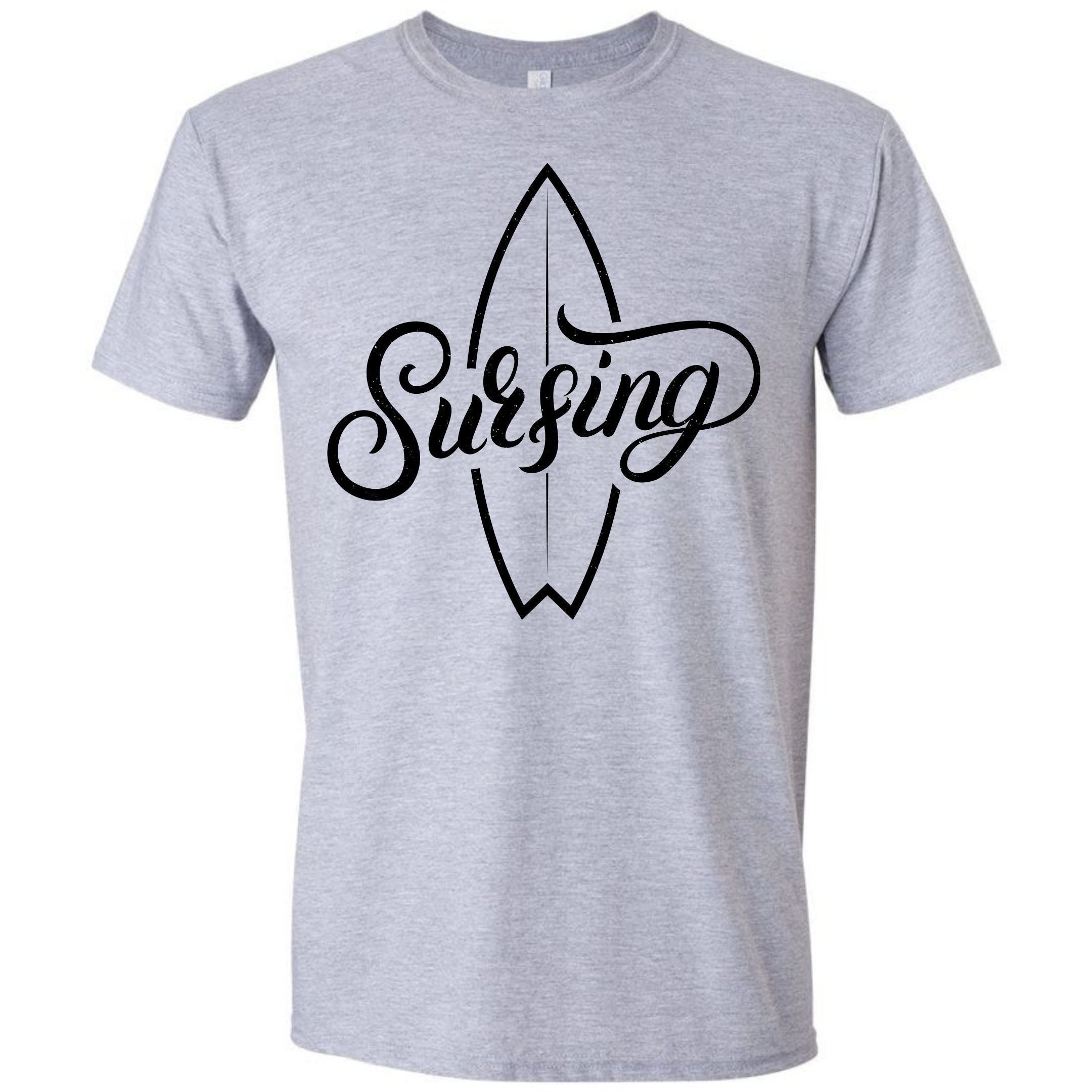 Surf TShirt Shirts and Tops Printed t shirts Gildan tees Etsy
