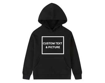 Custom Kids Graphic Hoodie, Personalized Sweatshirt