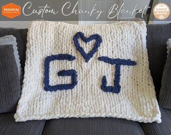 Custom Jumbo Knit Blanket – Handmade Chunky Chenille Throw