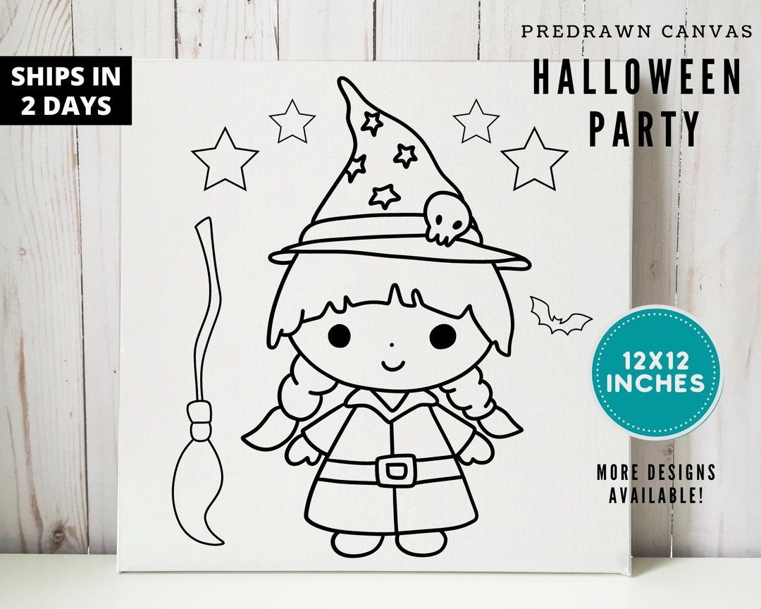 Halloween Canvas DIY Halloween Canvas Paint & Sip Halloween Etsy