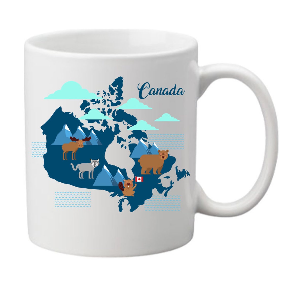 Canada Map Mug Handmade Ceramic Mug Canada Souvenir Travel Etsy