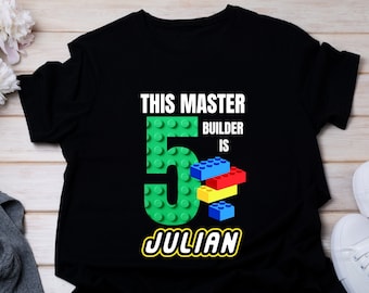 Blocks Birthday T-Shirt, Blocks Themed Party, Blocks Party, Birthday Boy, Birthday Girl, Blocks Party Decor