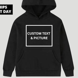 Custom Kids Graphic Hoodie, Personalized Sweatshirt