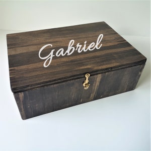 Custom Wooden box with hinged lid and lock, Gift Box, Present Box, Wooden Storage, Keepsake, Plain Box, Jewelry, Hard Cover Box