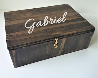 Custom Wooden box with hinged lid and lock, Gift Box, Present Box, G1S Plywood, Wooden Storage, Keepsake, Plain Box, Jewelry, Hard Cover Box