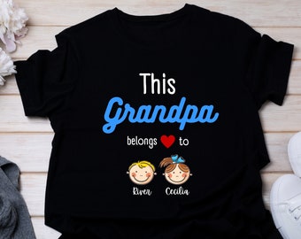 Grandma & Grandpa Custom T-Shirt, Custom Grandparents Tee, Gift for Grandma, Gift for Grandpa, Mothers Day Gift, Fathers Day Gift Ideas
