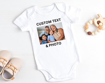 Body de bebé con foto personalizada, ropa infantil personalizada