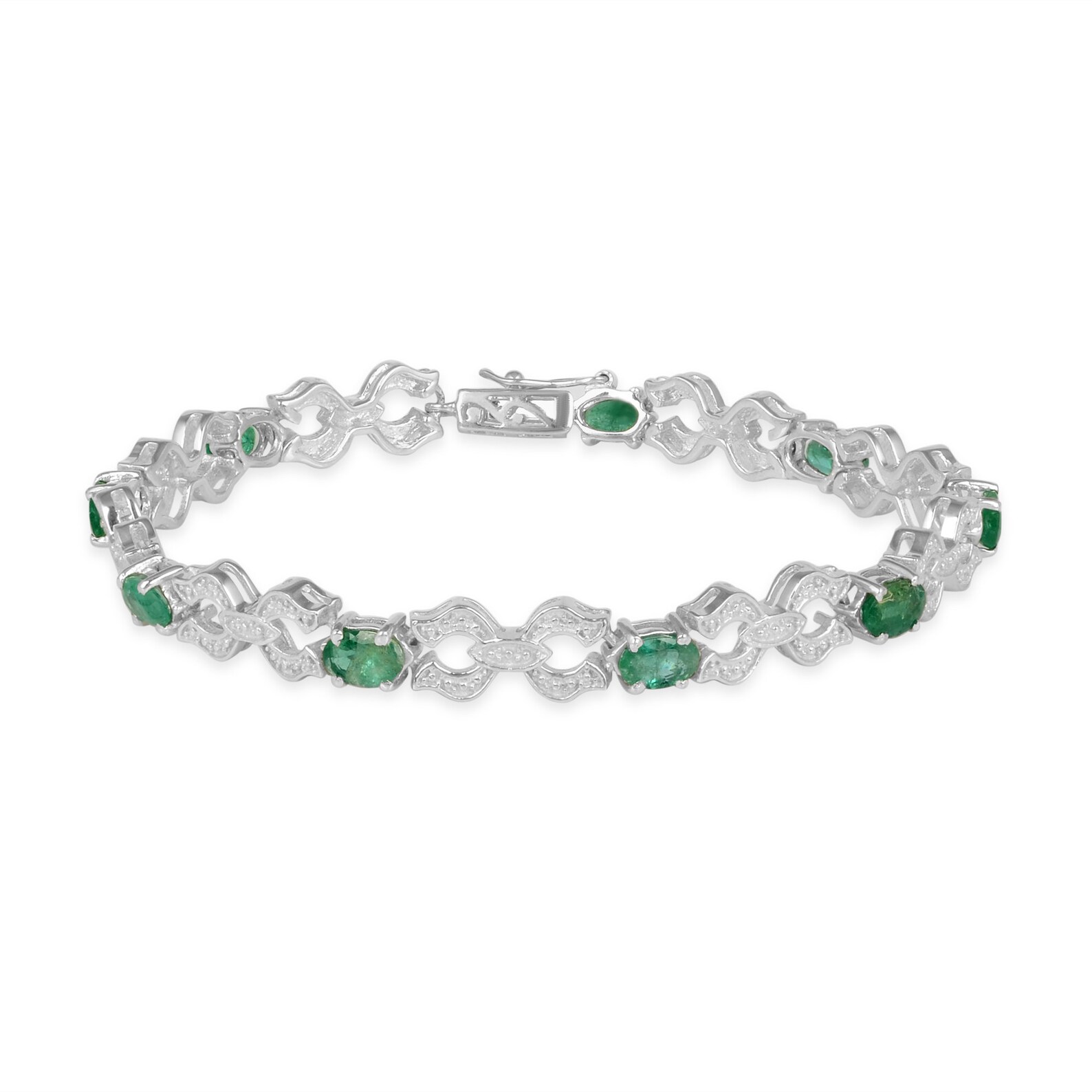 Emerald Bracelets 925 Sterling Silver Handmade Indian Etsy
