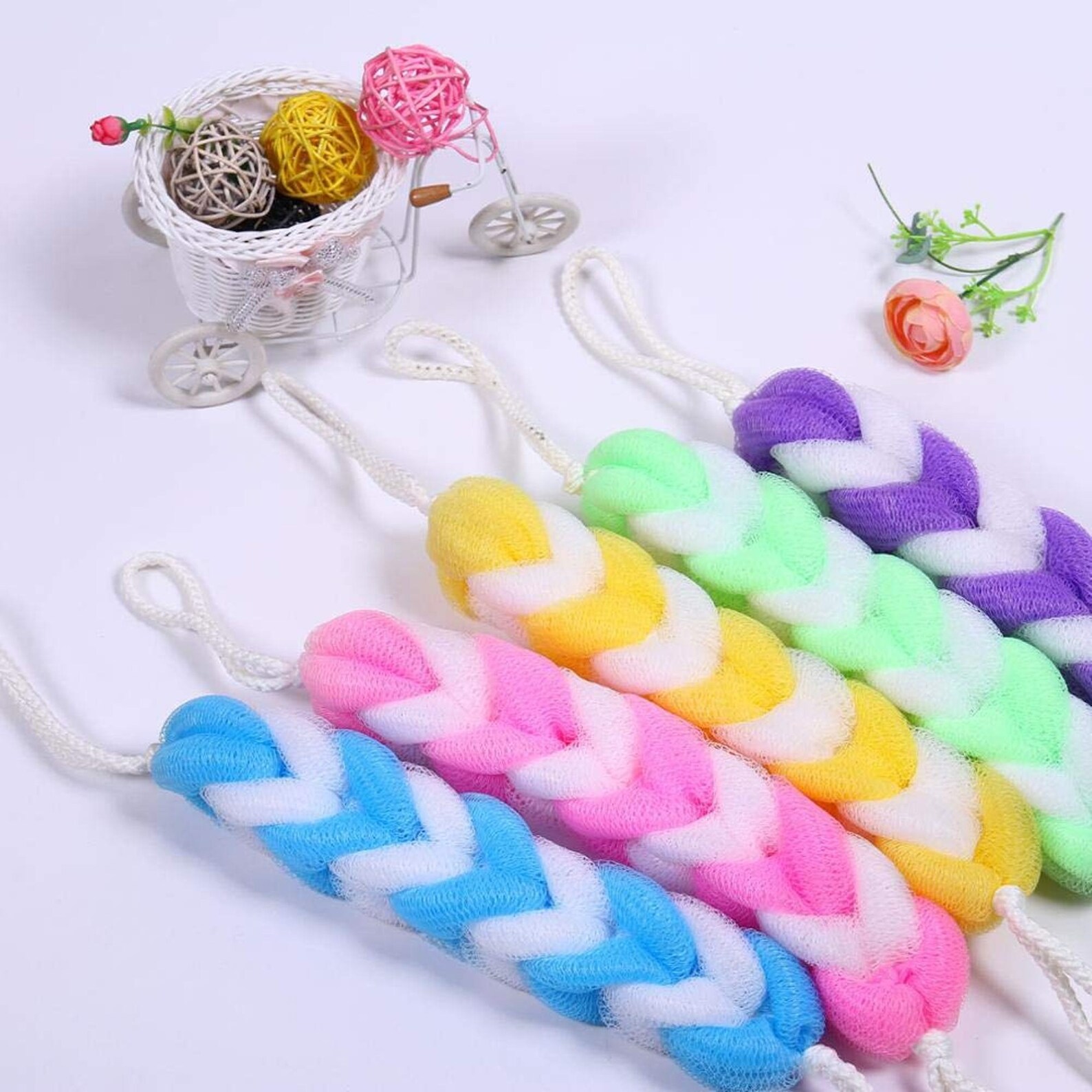 Mesh bath belt Long Bath Loofah Stretchable Braided Mesh Etsy