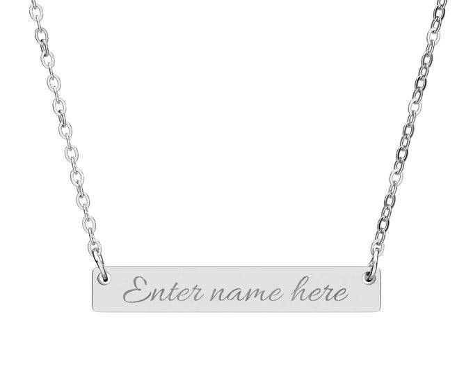 Horizontal Bar Necklace (Personalized)