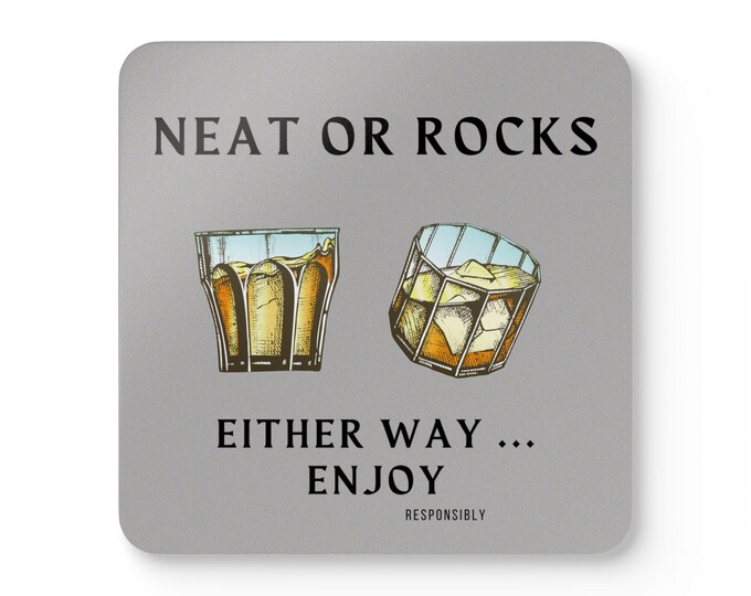 Neat or Rocks Drink Coasters