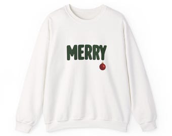 Merry Text with Ornament Sweatshirt