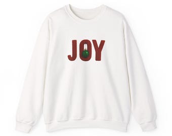 JOY Ornament O Accent Sweatshirt | Christmas holiday lettering