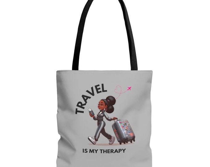 Travel is My Therapy Tote Bag