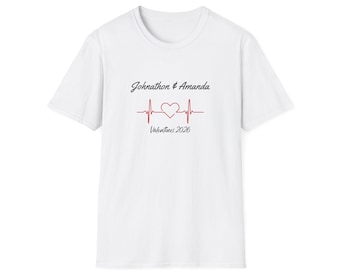 Heartbeat | Personalized Couples Valentine Tee