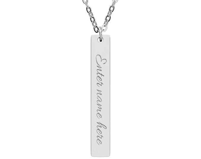 Vertical Bar Necklace (Personalized)