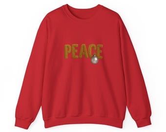 PEACE Ornament Sweatshirt | Christmas Holiday Sweater