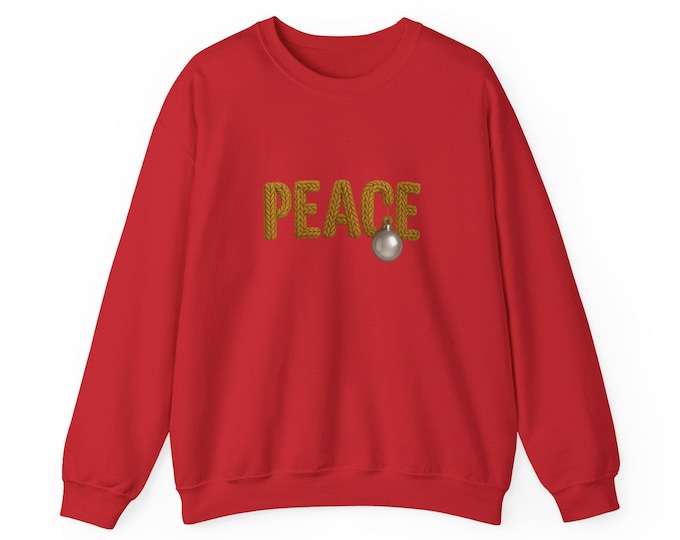 PEACE Ornament Sweatshirt | Christmas Holiday Sweater