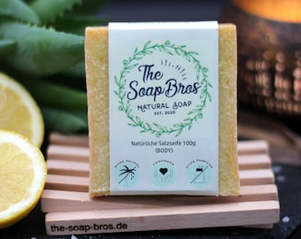 Naturseife Zitrone-Lemongras 100g Stück (handgesiedet)