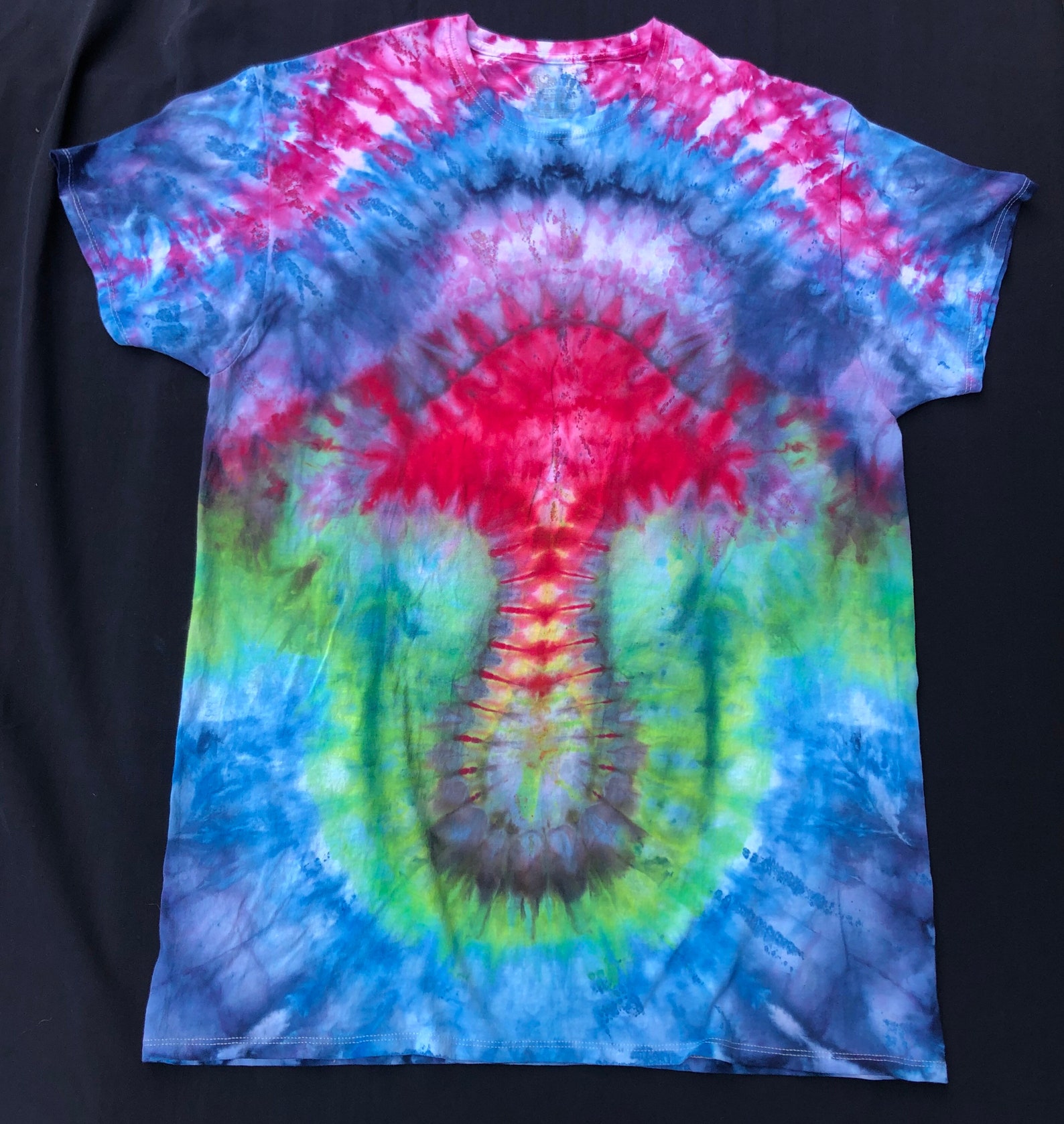 Mushroom Tie-Dye T-Shirt XLarge | Etsy