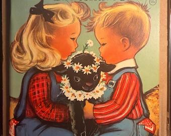 Dies ist ein „Little Lamb’s Easy Coloring Book“ aus den 1960er Jahren. Verlag: Merrill Company Publishers
