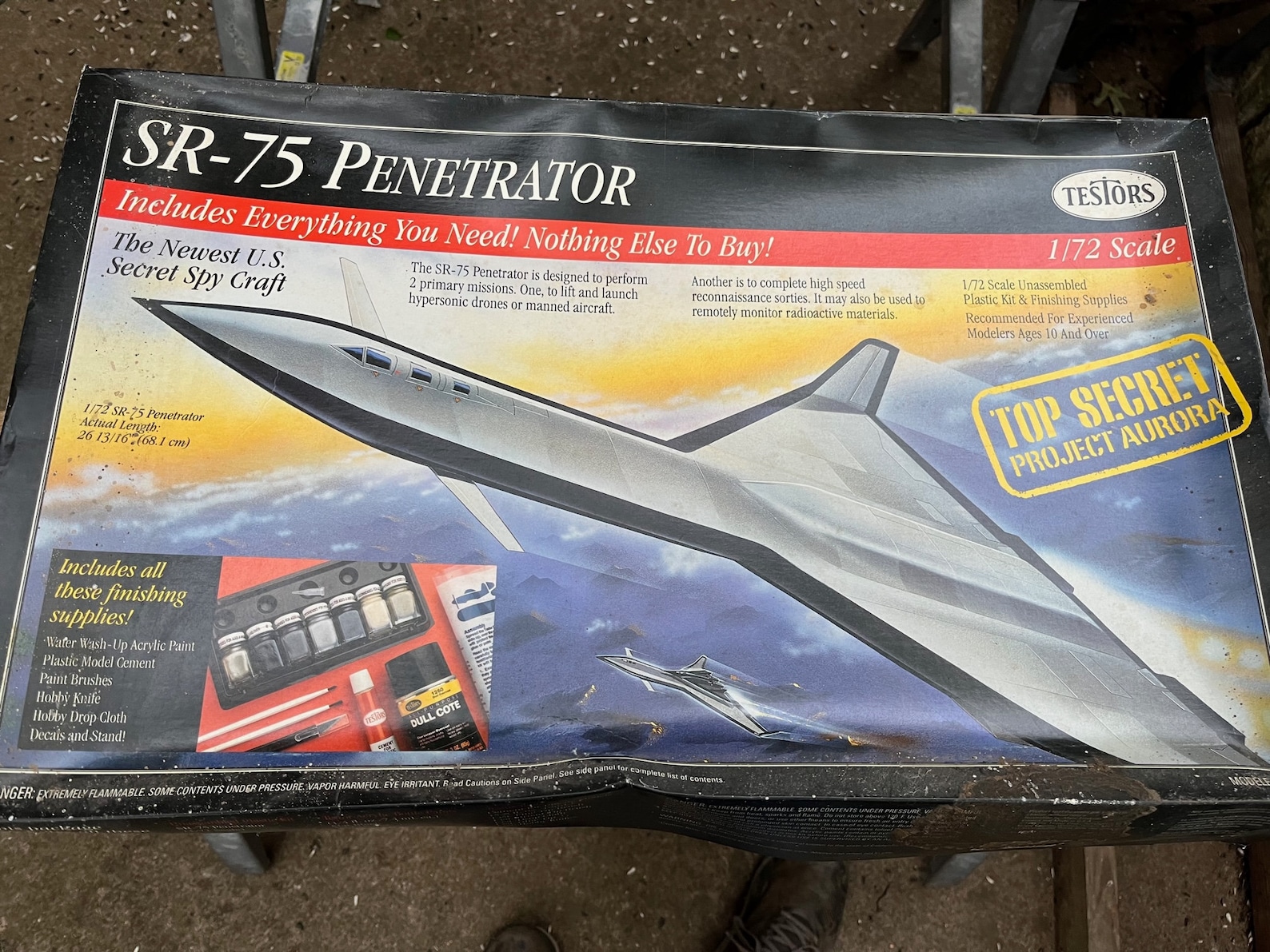 SR75 Plastic War Plane Model, 1/72 Scale Made by Testors