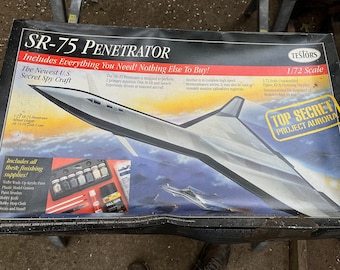 SR-75 Penetrator, Plastic War Plane Model, 1/72 scale made by Testors, all pieces are in original container and have not been used.