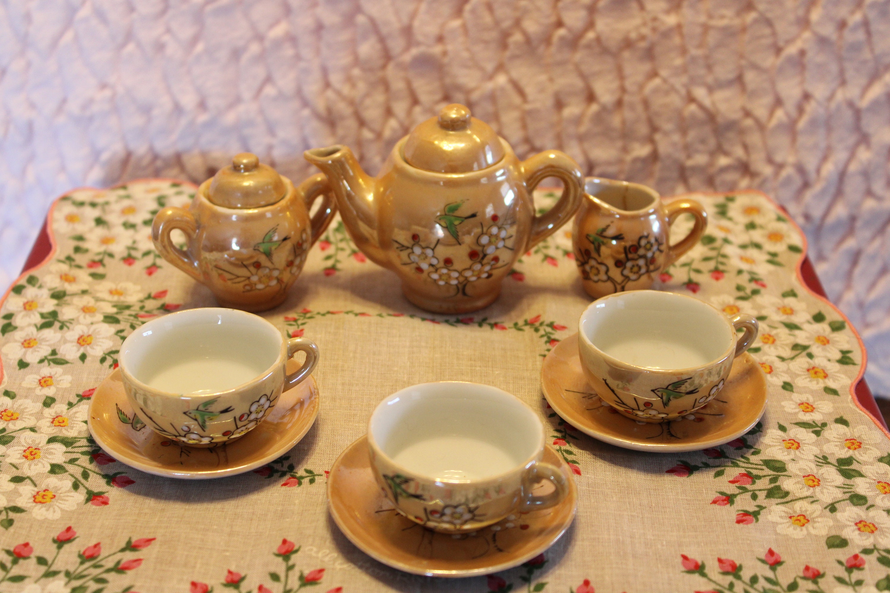 Vintage China Tea Set Marked Little Duchess Japan 3 Vintage Etsy Canada