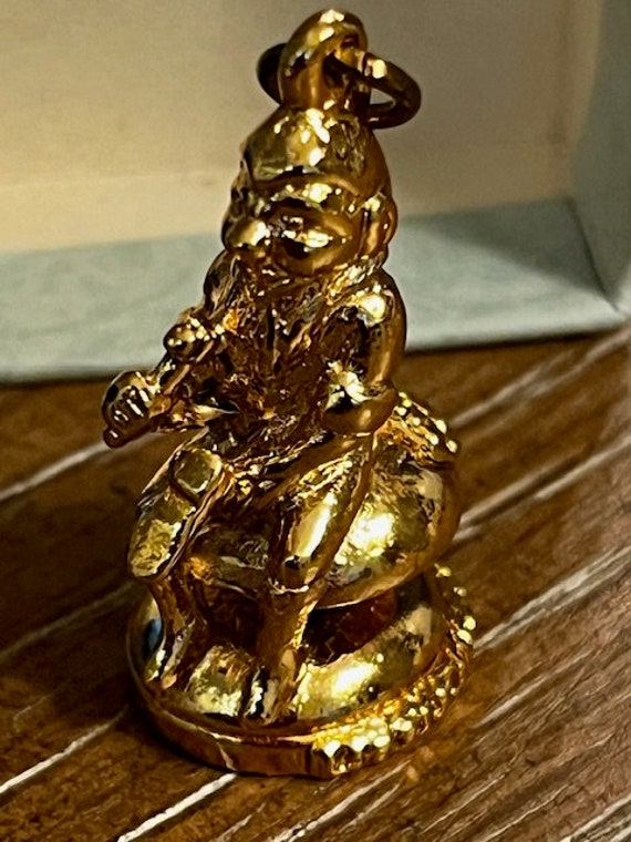 Pixie Gold Plated Lucky Katrina, Lucky Pixie, Lucky Charm, Pixie jewelry, Pixie from England sitting on mushroom, Pixie cobbler, Leprechaun