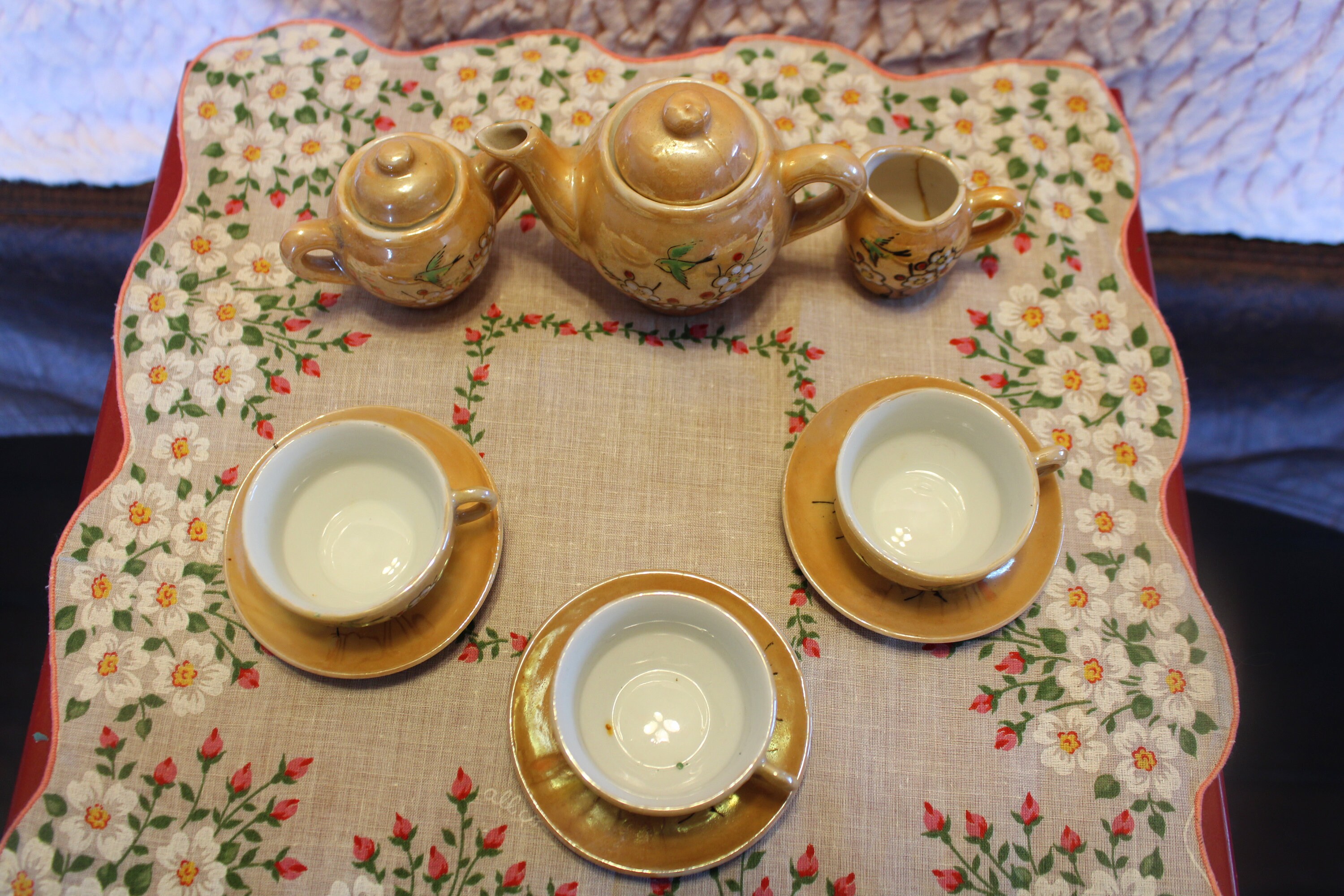 Vintage China Tea Set Marked Little Duchess Japan 3 Vintage Etsy Canada