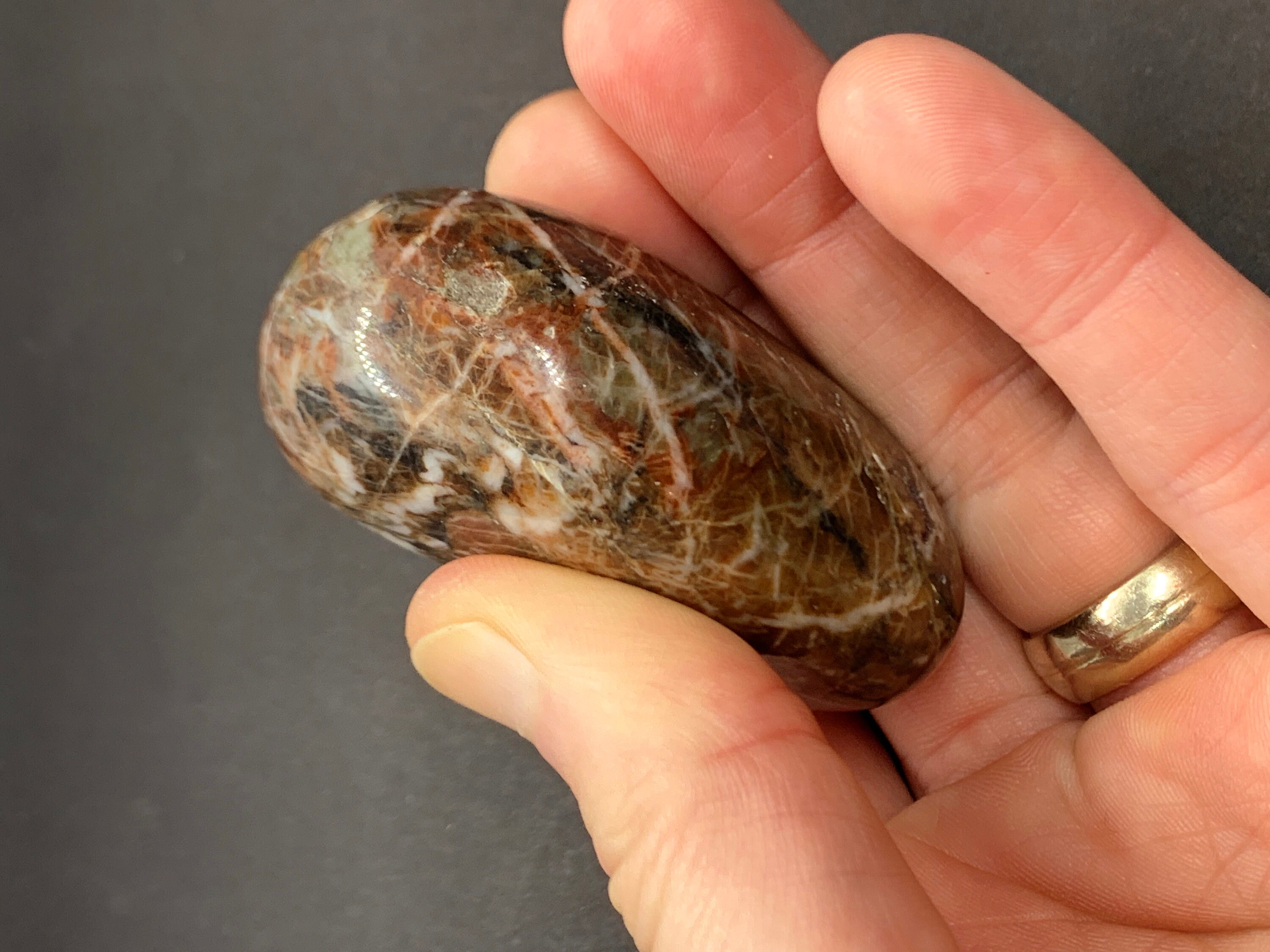 Red Zebra Jasper Palm Stone, Old Stock, Highly Polished, 87.2g Etsy UK