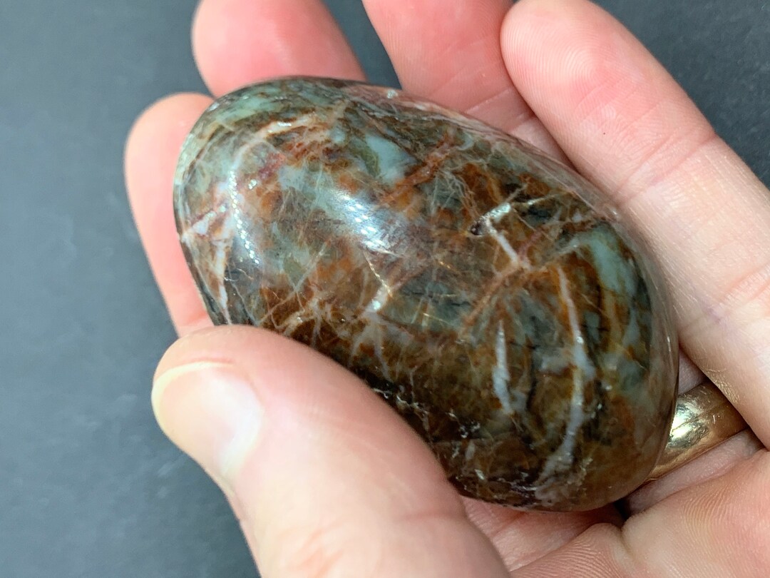 Red Zebra Jasper Palm Stone, Old Stock, Highly Polished, 87.2g Etsy