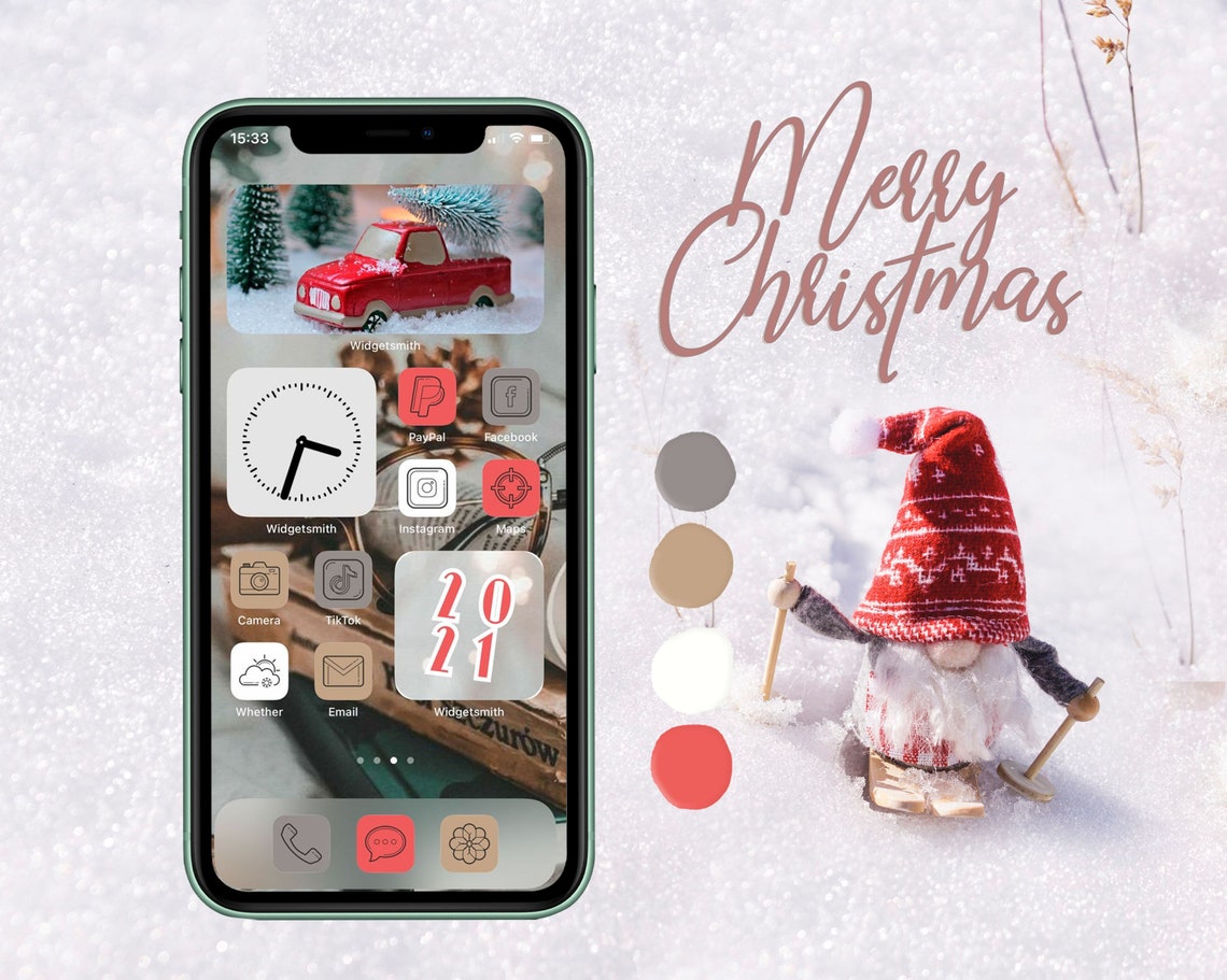 Christmas iOS 14 Icons New Year App Icons iPhone iOS 14 Etsy