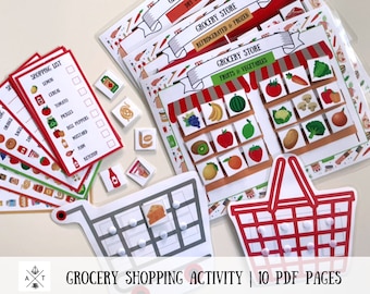 Grocery Store Pretend Play Shopping Printable