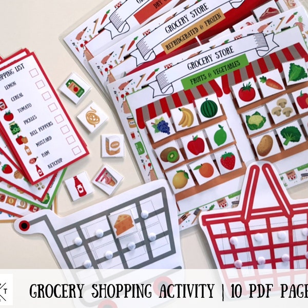 Grocery Store Pretend Play Shopping Printable