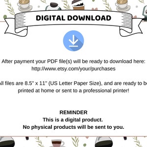Coffee Shop Pretend Play Printable for Kids, Dramatic Play Cafe - Etsy